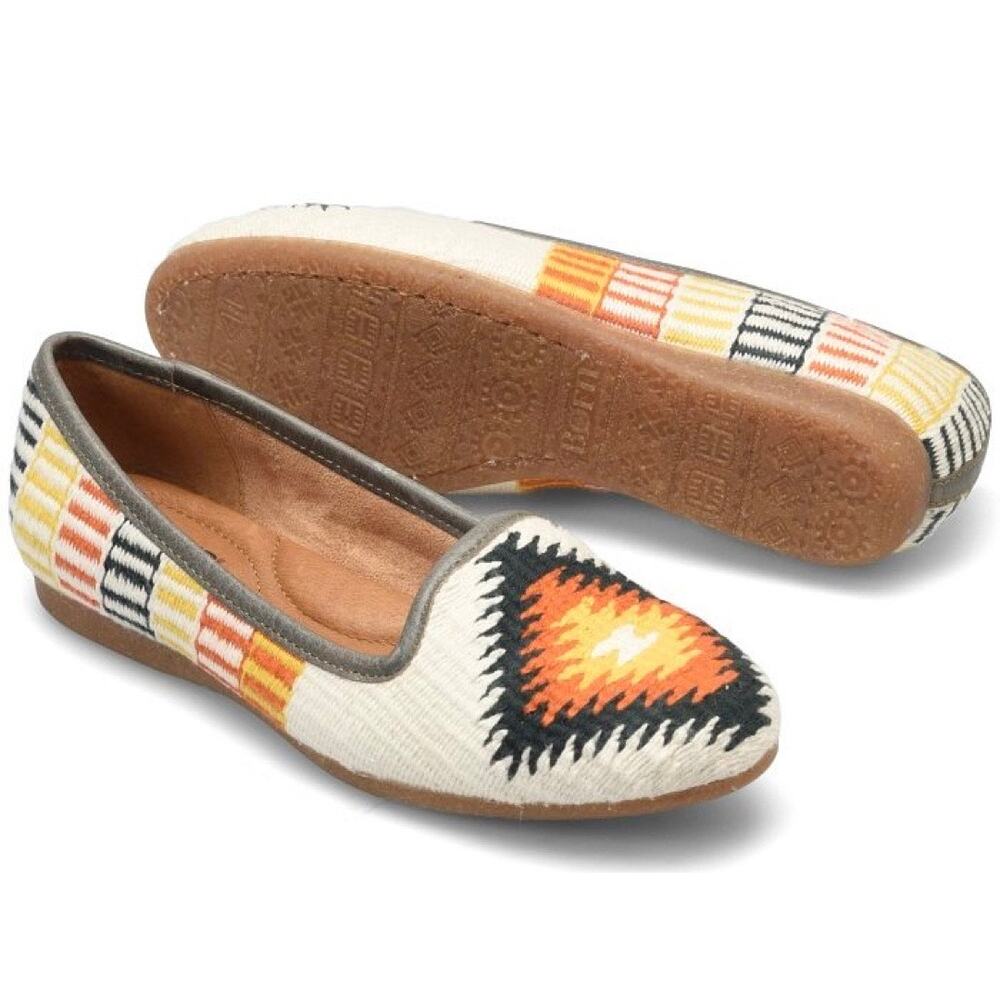 NIB Born 7.5M Giselle Woven Slipper Flats Loafers Southwestern White Multicolor - Picture 12 of 12